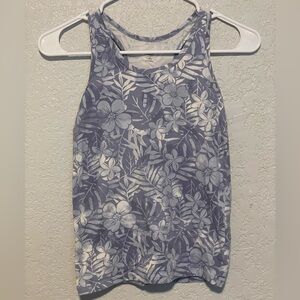 Old Navy Girls Hibiscus Fitted Tank Top Size L